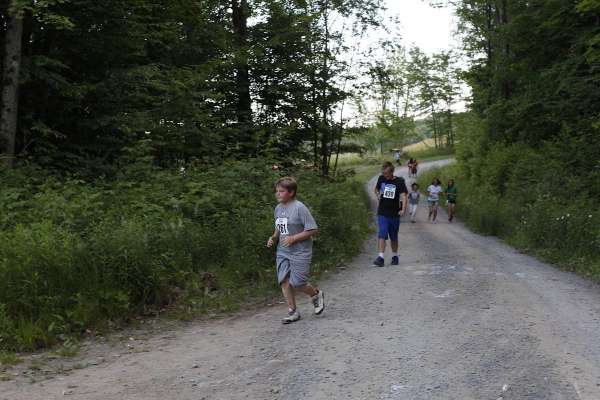 Kameron on the home stretch French Woods Race for the Arts