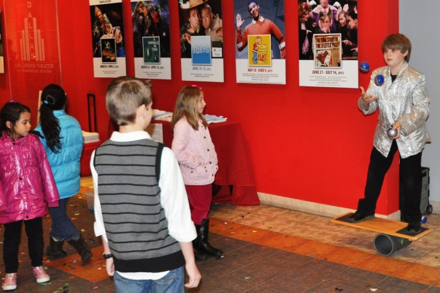 This is the photo that Simply Senia picked of me to run.  It's me juggling at the Cirque Banquiste pre-show. 