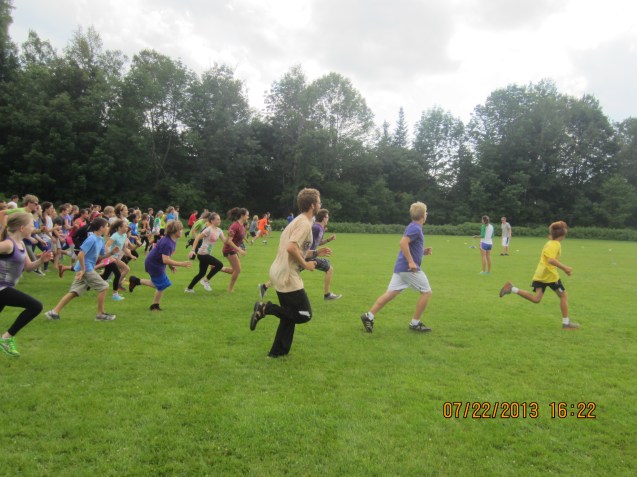 Morning run, Monday July 22, 2013, Circus Smirkus Camp Session Iv. 