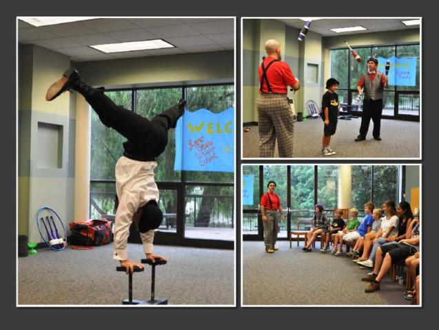 The Circus Freaks perform at the Cancer Support  Network.