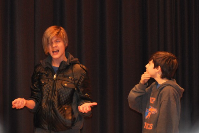 Charlie Mieth and Will Hutchins in How to Succeed in Junior High Without Really Trying