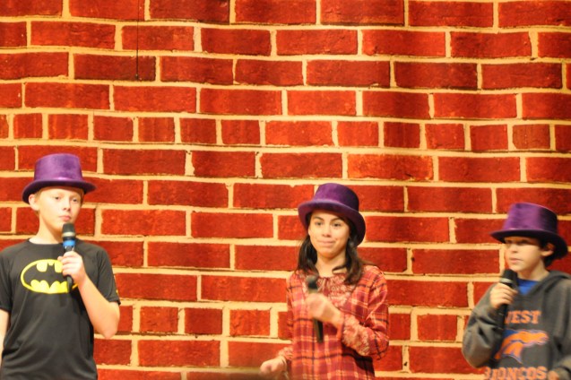 Will Hutchins, Madeline Sabedra and David Allsup in How to Succeed in Jr. High Without Really Trying