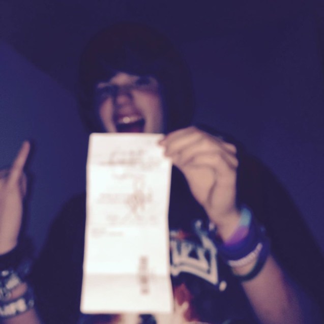 Kameron Badgers with Signed Judas Priest ticket stub
