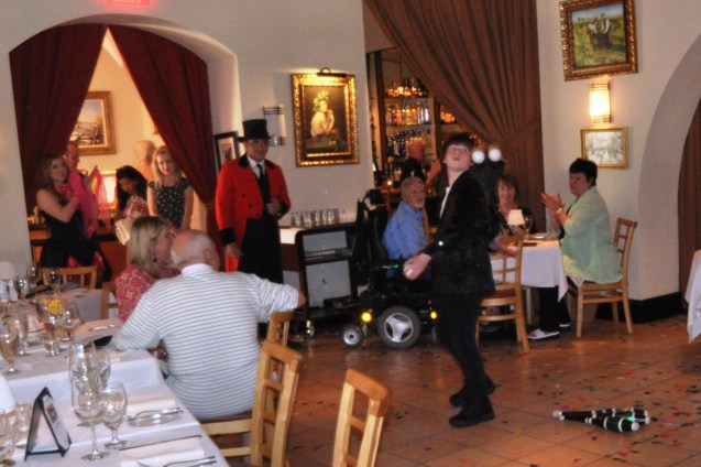 Kameron Badgers juggling with the Lone Star Circus at Cadot