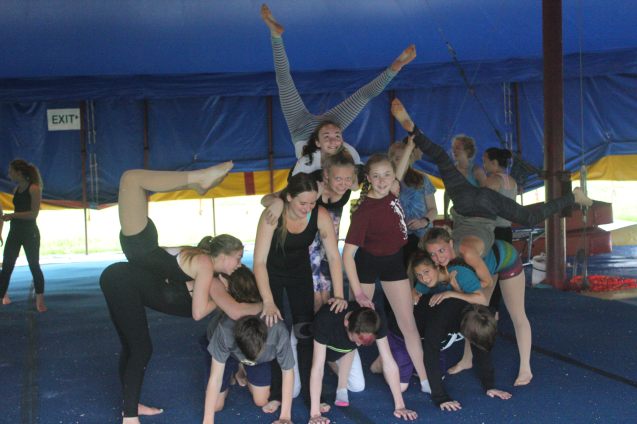 Basing a 12-person pyramid at Circus Smirkus Session V 2016.