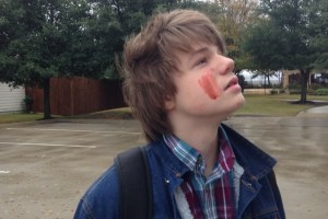 Dallas actor Kameron Badgers on the set of Don't Judge a Book