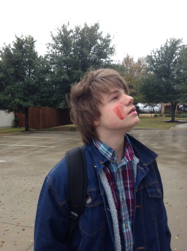 Dallas actor Kameron Badgers on the set of Don't Judge a Book 