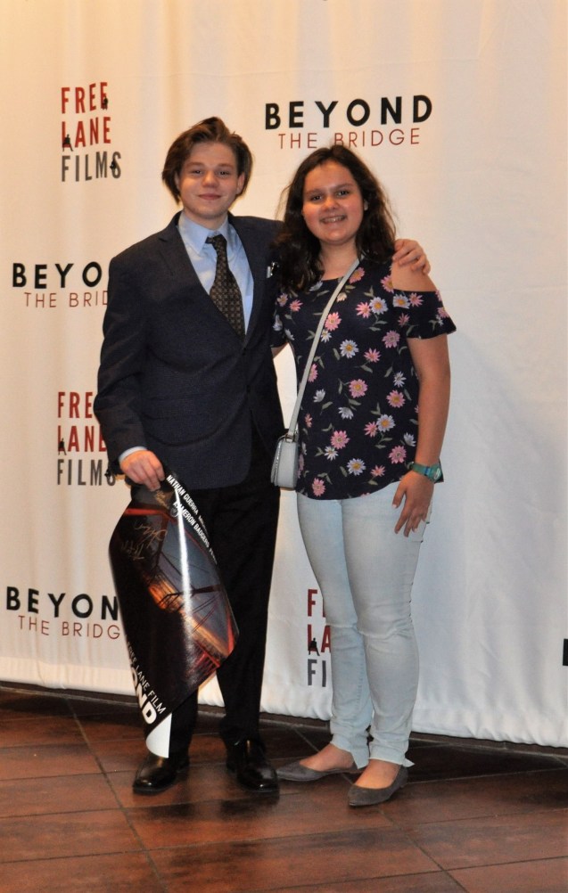 Zoe Gameros and Kameron Badgers at the premiere of Beyond the Bridge